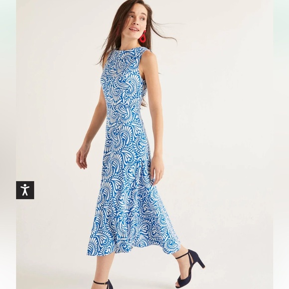 Boden Clarissa Midi Length Sleeveless Dress Size 12P - Picture 10 of 15